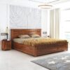 Modern Wooden Bed with Storage by Ganpati Arts | Queen Size bed