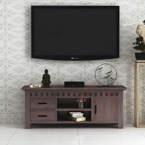 Sheesham Wood TV Cabinet with Storage by Ganpati Arts