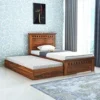 Single Bed with Pull Out Bed in Solid Wood – Trundle Design