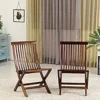 Wooden Folding Chair Set of 2 for Indoor & Outdoor Use