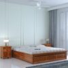 Ganpati Arts Solid Sheesham Wood King Size Bed Without Headboard (Natural Finish)