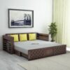 Ganpati Arts Solid Sheesham Wood 3 Seater Sofa Cum Bed Living Room