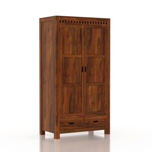 Ganpati Arts Sheesham Wood Wardrobe with Drawer for Bedroom & Living Room Wooden Almirah