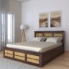 Ganpati Arts King Size Bed with Box Storage  (Walnut Finish)