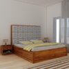 Ganpati Arts Sheesham Wood Queen Size Bed with Box Storage for Bedroom