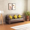 Ganpati Arts Sheesham Wood 3 Seater Sofa Set for Living Room Home OfficeSolid Wood Sofa Set Furniture Wooden Sofa Set 3 Seater (Walnut Finish)