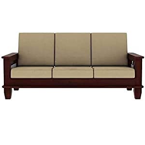 Teak Wood 3 Seater Sofa Set Living Room