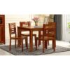 Sheesham Wood Dining Table 4 Seater Set with Chair