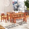 Wooden Solid Sheesham Wood 6 Seater Dining Table