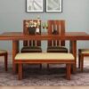 Wood Dining Table 6 Seater with Chair