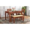 Sheesham Wood 4 Seater Dining Table Set with Chair