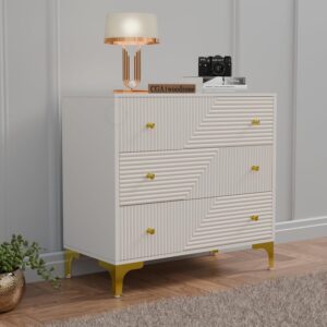GCA1 WOODZONE Wooden Chest of Drawers | 3 Drawers Dresser