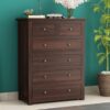 Wooden Chest of Drawers | Console Cabinet for Bedroom, Living & Drawing Room | Multipurpose Storage Dresser with 6 Drawers | Sideboard Cabinet | Solid Wood Sheesham | Walnut