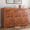 GCA1 WOODZONE Solid Sheesham Wood Sideboard | Honey Finish