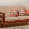 WOODTREND Solid Sheesham Wood Sofa Cum Bed for Living Room