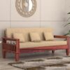 Solid Sheesham Wooden 3 Seater Sofa Set for Living Room (Natural Finish)