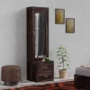 Sheesham Wood Dressing Table with Door Storage Solid Wood Dressing Table (Walnut Finish)