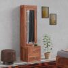 Sheesham Wood Dressing Table with Door Storage Solid Wood Dressing Table (Natural Finish)