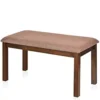 Solid Sheesham Wooden Bench for Living Room | Wood 2 Seater Bench for Sitting | Home Dining Room Furniture | Balcony Garden and Outdoor | Raven Brown Finish