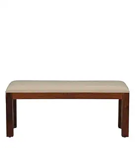 Solid Sheesham Wooden Bench for Living Room | Wood 2 Seater Bench for Sitting | Home Dining Room Furniture | Balcony Garden and Outdoor | Honey Brown