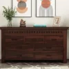 Chests of Drawers Sheesham Wood Chest of Drawers for Storage Kitchen Crockery Cabinet, Wooden StorageCabinet, Walnut Finish