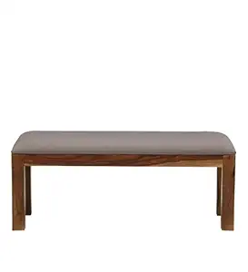 Solid Sheesham Wooden Bench for Living Room | Wood 2 Seater Bench for Sitting | Home Dining Room Furniture | Balcony Garden and Outdoor | Brown Finish