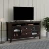 Sheesham Wood TV Stand with 2 Door and 2 Drower and Shelf Storage Entertainment Unit Tv Cabinet for Living Room Home (Walnut Finish)