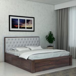 King Size Bed with Storage Box Sheesham Wood | Ganpati Arts