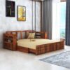 Wooden Sofa Cum Bed 3 Seater in Sheesham Wood | Ganpati Arts