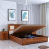 Sheesham Wood King Size Bed with Hydraulic Storage | Ganpati Arts