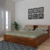Queen Size Bed with Storage in Sheesham Wood | Ganpati Arts