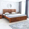 Wooden Queen Size Bed in Solid Wood – Contemporary Design