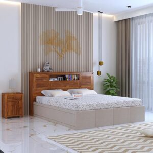 Ganpati Arts Sheesham Wood Queen Bed for Luxury & Durability