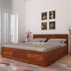 Premium King Size Bed with Storage by Ganpati Arts