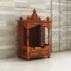 Solid Sheesham Wooden Temple with Drawer by Ganpati Arts