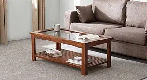 Solid Sheesham Wood Coffee Table for Living Room