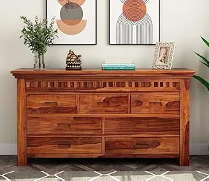 Sheesham Wood Chest of Drawers Honey Finish