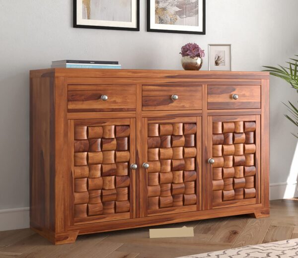 GCA1 WOODZONE Solid Sheesham Wood Sideboard