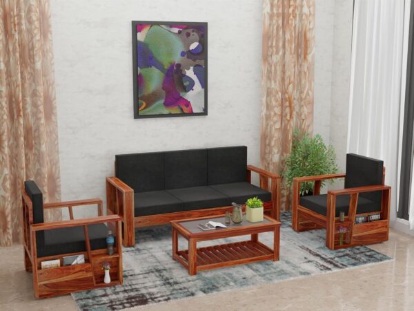 Home Furniture Sofa Set Sheesham Wood 5 Seater Sofa Set for Living…