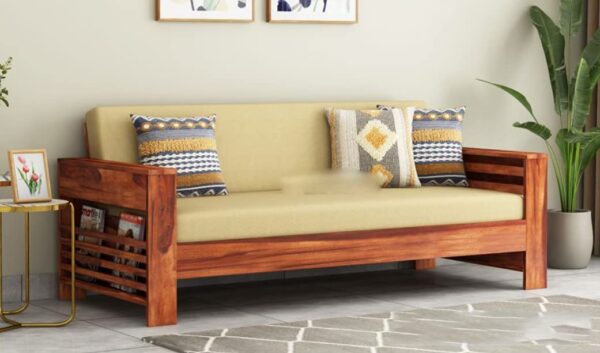 Teak Wood Sofa Set 3 Seater Living Room