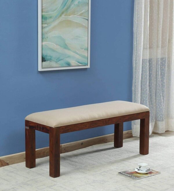 Solid Sheesham Wooden Bench for Living Room